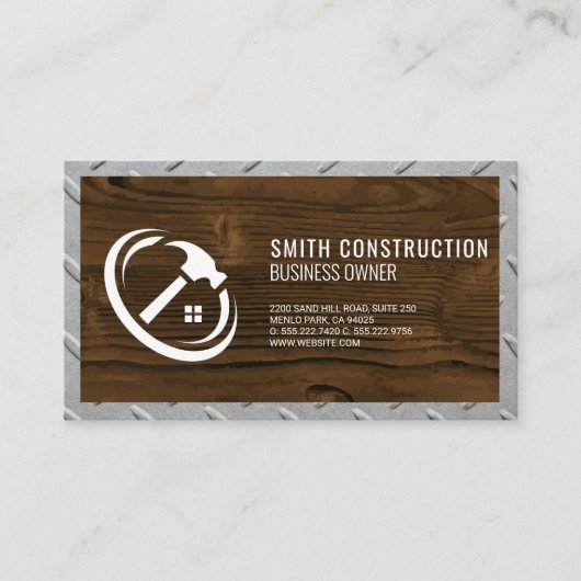 金属縁ど | 木材の名刺 名刺 (正面)