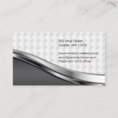 金属織りパターン |メタル波パターン 名刺 (裏面)