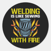 金属職人のミーム溶接は~との裁縫に似ている ラウンドシール (正面)