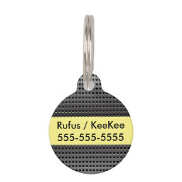 金属背景 ペット　ネームタグ