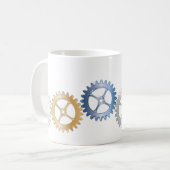 金属色のギア コーヒーマグカップ (正面左)