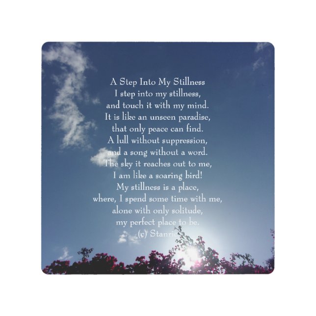 金属芸術と詩と写真デザイン メタルプリント (正面)