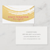 金属芸術的フェイク金ゴールドブラシ 名刺 (正面/裏面)