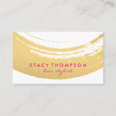 金属芸術的フェイク金ゴールドブラシ 名刺 (正面)