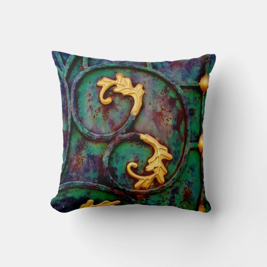 金属葉 クッション (正面)