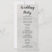 金属薄銀及びフローラ結婚式 プログラム (裏面)