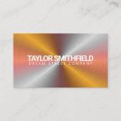 金属虹色モダン 名刺 (正面)