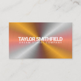 金属虹色モダン 名刺