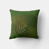 金属螺線形のケルト族の記号の金ゴールド クッション (裏面)