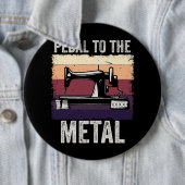 金属裁縫機械キルティングWomen Vへのペダル 缶バッジ (インサイチュ)