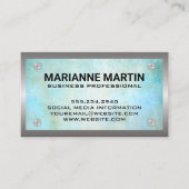 金属製ねじ縁ど |ヴィンテージ背景 名刺 (正面)