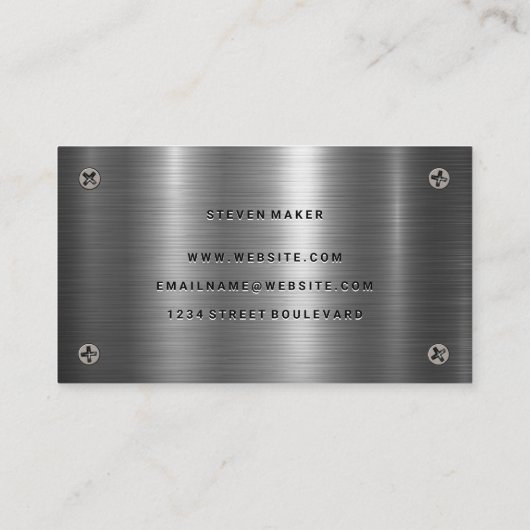 金属製ねじ |金属アルミニウム 名刺 (裏面)