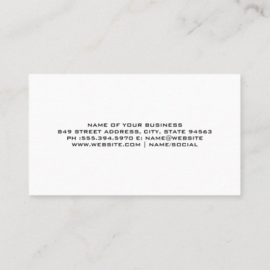 金属製ねじ | 黒のテクスチャ 名刺 (裏面)