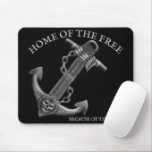 金属製のクロムいかりをテーマ航海のにした マウスパッド (マウス)