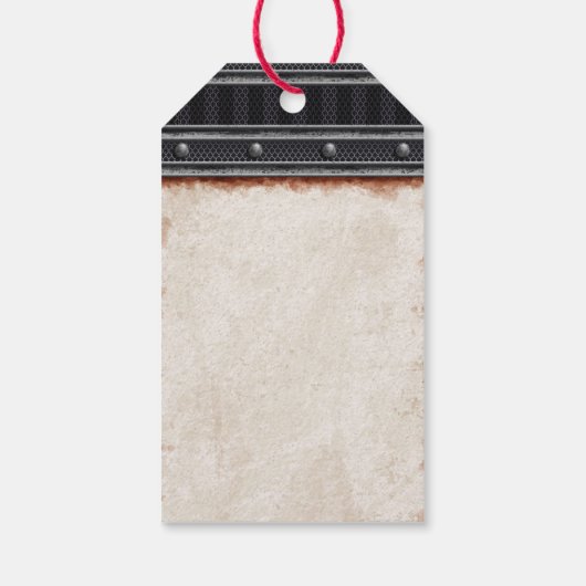 金属製のグリッドとリベットでラベルをありがとう ギフトタグ (裏面)