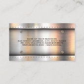 金属製のバックグランドリベットとねじ | 工業用 名刺 (裏面)