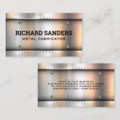 金属製のバックグランドリベットとねじ | 工業用 名刺 (正面/裏面)