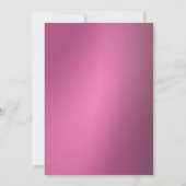 金属製のピンクの鳩の神聖な聖餐式または確認 招待状 (裏面)