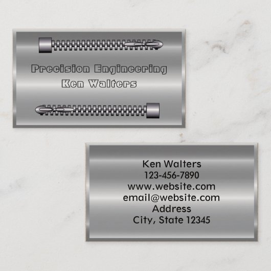 金属製の名刺メフェイクタル 名刺 (正面/裏面)