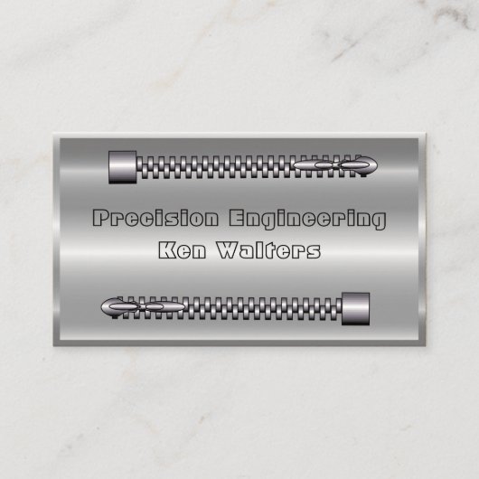 金属製の名刺メフェイクタル 名刺 (正面)
