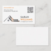 金属製の屋根上部 | 実在代理人 | QRコード 名刺 (正面/裏面)