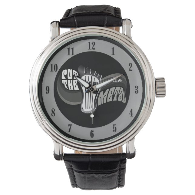 金属製の懐中時計にペダルを踏む 腕時計 (正面)