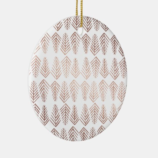 金属製の松の木模様 – 銅 セラミックオーナメント (右)