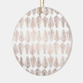 金属製の松の木模様 – 銅 セラミックオーナメント (左)