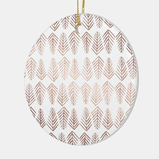 金属製の松の木模様 – 銅 セラミックオーナメント (左)