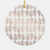 金属製の松の木模様 – 銅 セラミックオーナメント (裏面)