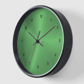 金属製の緑の背景クロックの画像 壁時計 (傾斜)