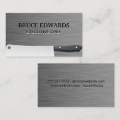 金属製の肉切り包丁名刺 名刺 (正面/裏面)