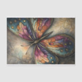 金属製の蝶のデコパージュ 薄葉紙 (正面)