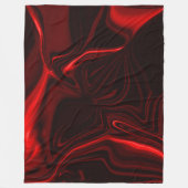 金属製の赤いパーツと深いの赤いパーツの曲線 フリースブランケット (正面)