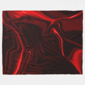 金属製の赤いパーツと深いの赤いパーツの曲線 フリースブランケット (正面(横))