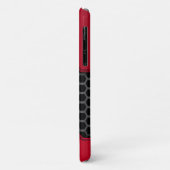 金属製の赤と灰色のハニカム Case-Mate iPhoneケース (裏面/左)