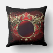 金属製の赤化粧枕 クッション (裏面)