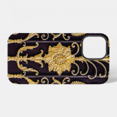 金属製の門の模様 iPhoneケース (裏面横)