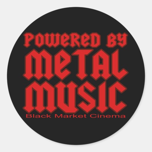 金属製の音楽ファンによってパワードデスメタル ラウンドシール (正面)