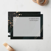 金属製のGeodeノートカード ノートカード (正面/裏面インサイチュ)