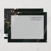 金属製のGeodeノートカード ノートカード (正面/裏面)