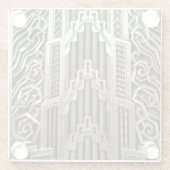 金属製アールヌーボーデザイン,ヴィンテージ，シック， ガラスコースター (裏面)