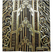 金属製アールヌーボーデザイン,ヴィンテージ,シック, シャワーカーテン (正面)