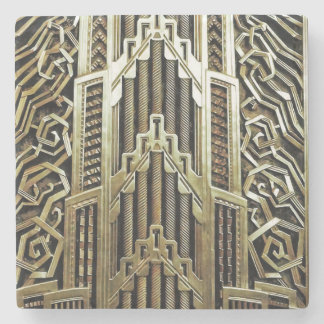 金属製アールヌーボーデザイン,ヴィンテージ，シック， ストーンコースター