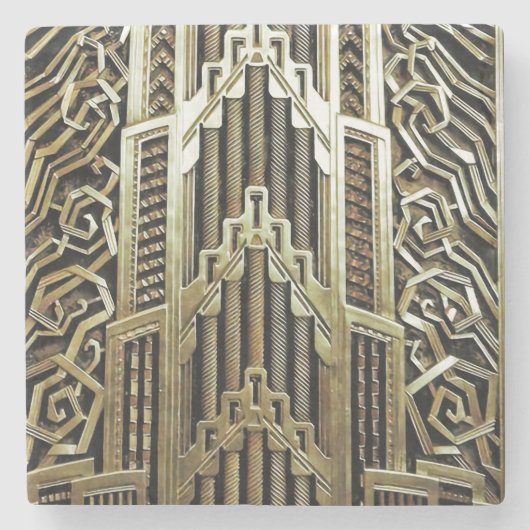 金属製アールヌーボーデザイン,ヴィンテージ,シック, ストーンコースター (正面)