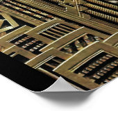 金属製アールヌーボーデザイン,ヴィンテージ,シック, ポスター (角)