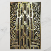 金属製アールヌーボーデザイン,ヴィンテージ，シック， 便箋 (正面)