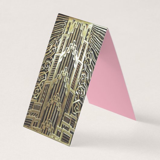 金属製アールヌーボーデザイン,ヴィンテージ,シック, 名刺 (正面)