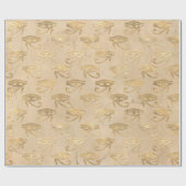 金属製エジプト人のアイボリー ラッピングペーパー (フラット)