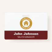 金属製カスタムクリップ付き会社ロゴ名バッジ バッジ (正面)